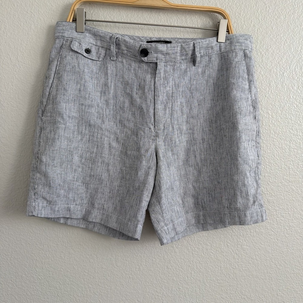 Banana Republic Men's Sz 33 Linen BLend Shorts Coastal Preppy Summer Old Money